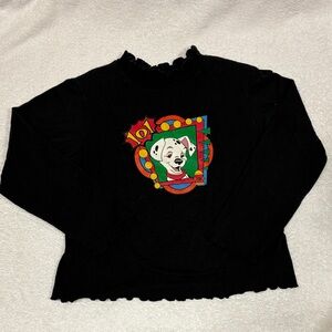Vintage Disney 101 Dalmatians Long Sleeve Tee girls size large